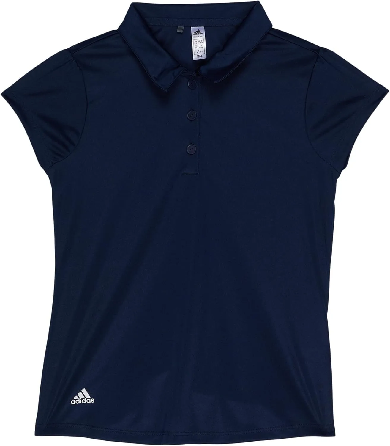 adidas Girls' Performance Primegreen Polo Shirt (Little Big Kids), Collegiate Navy, X-Small