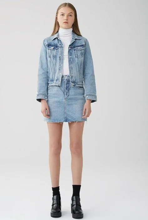 AGOLDE - Palladium Hi Rise Mini Skirt in Renewal