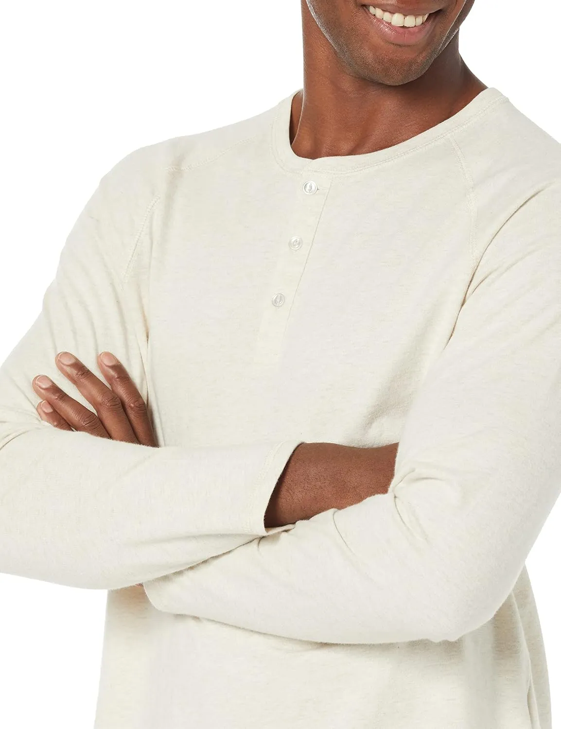 Amazon Essentials Long Sleeve Shirt for Men, Regular-Fit Henley, Available in Big & Tall