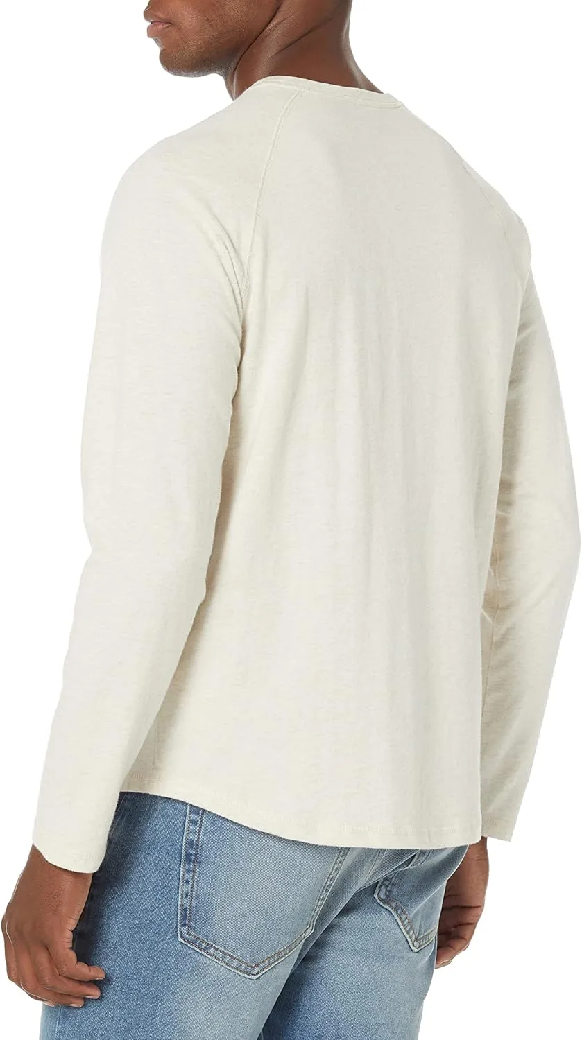 Amazon Essentials Long Sleeve Shirt for Men, Regular-Fit Henley, Available in Big & Tall