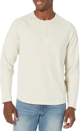 Amazon Essentials Long Sleeve Shirt for Men, Regular-Fit Henley, Available in Big & Tall