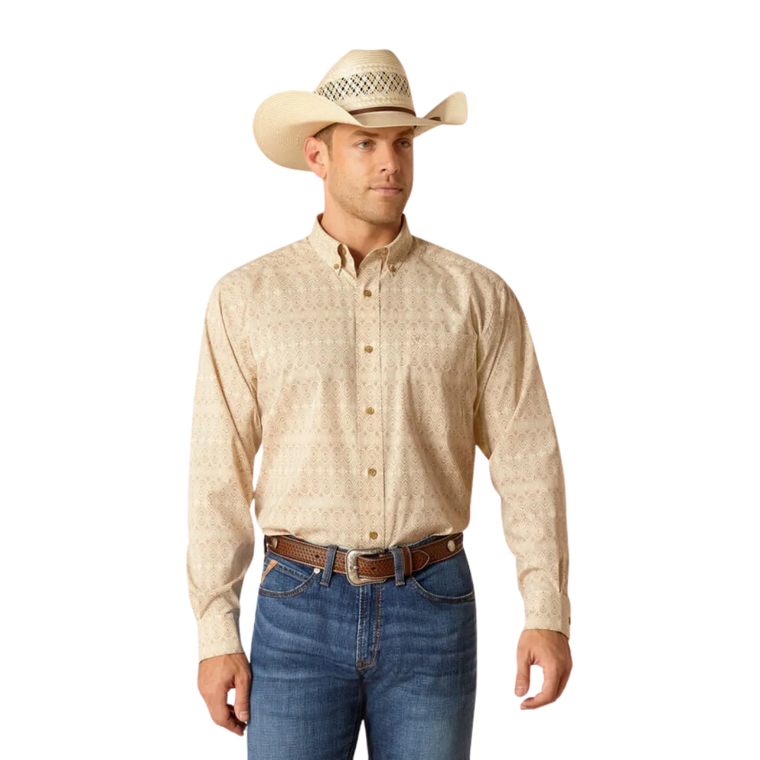 Ariat Men's 360 Air Flow Classic Fit Simply Taupe Shirt