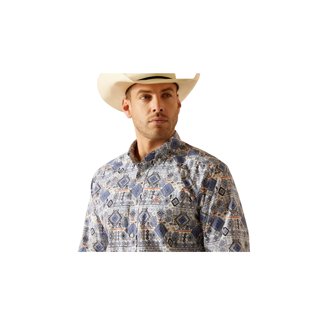 Ariat Men's Donald Print Blue Shirt