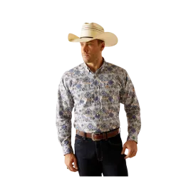Ariat Men's Donald Print Blue Shirt