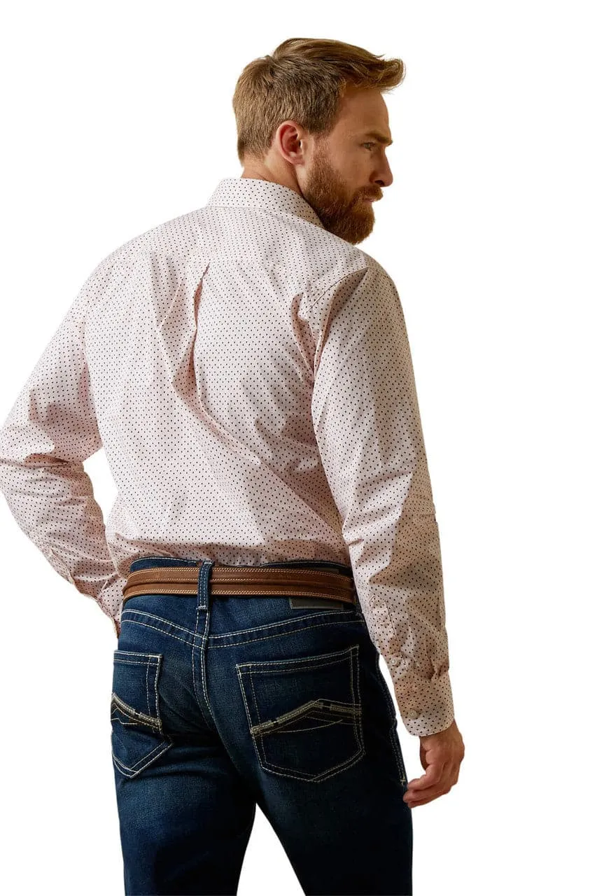 Ariat Men's Oz Fitted Long Sleeve Peach Shirt