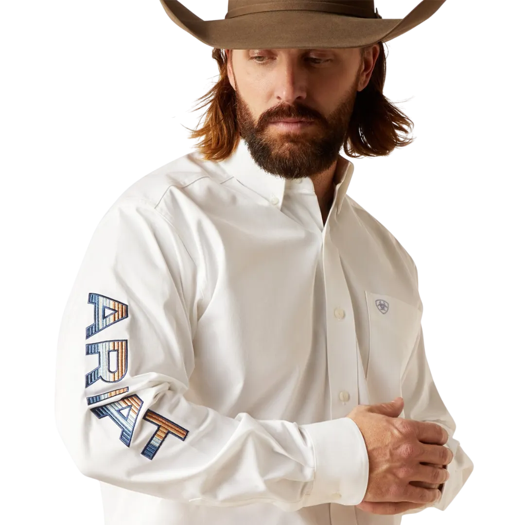 Ariat Men's Team Logo Classic Twill White Shirt