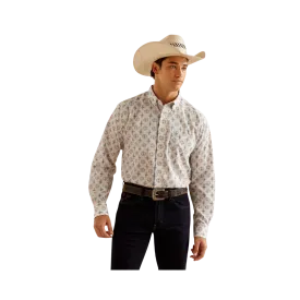Ariat Men's Wrinkle Free Remington Classic Fit Oatmeal Shirt