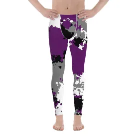 Asexual Ace Pride Men's Leggings Yoga Pants in Camo