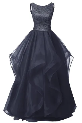 Asymmetric Ball Gown Evening Dress
