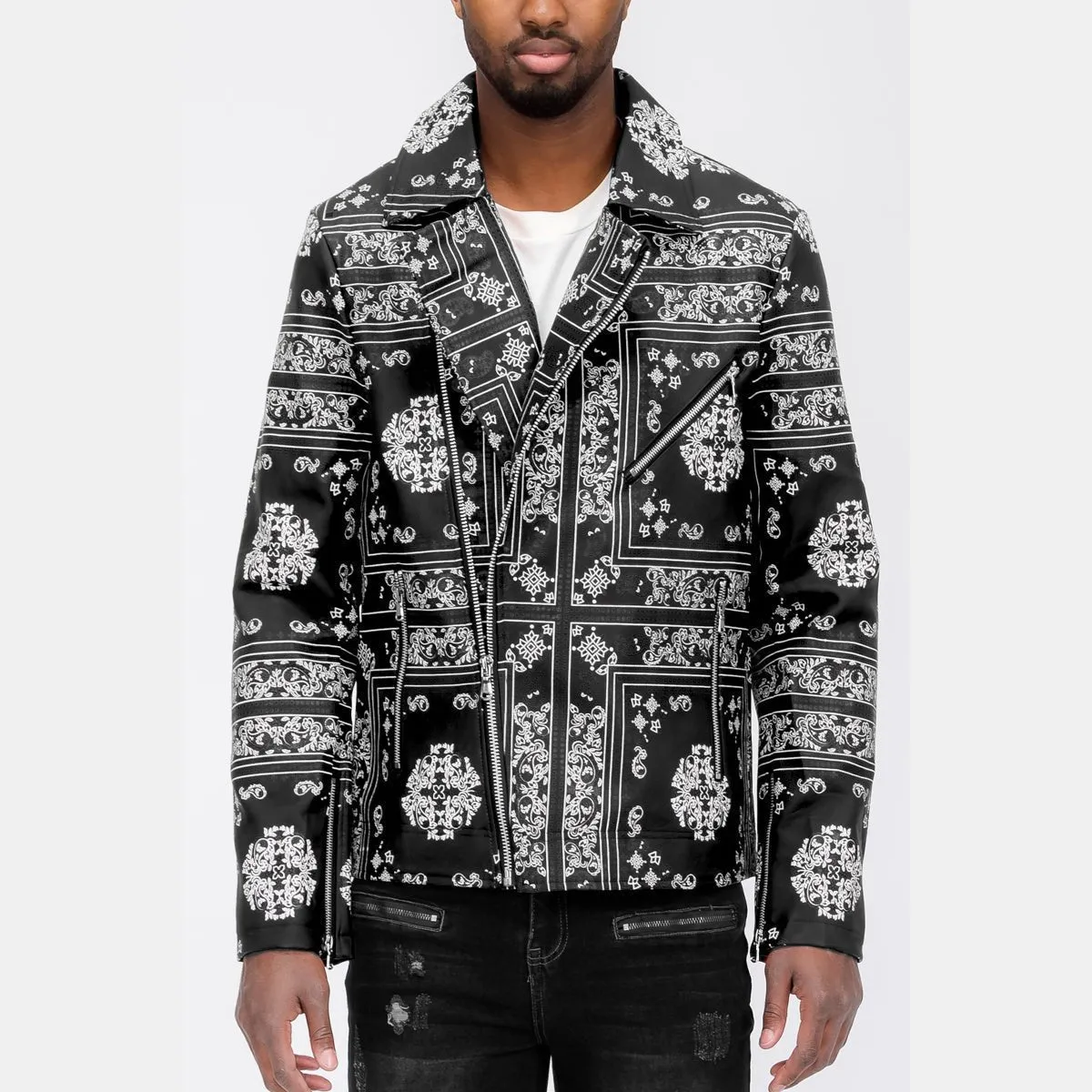 Bandana Leather Jacket (2 Colors)