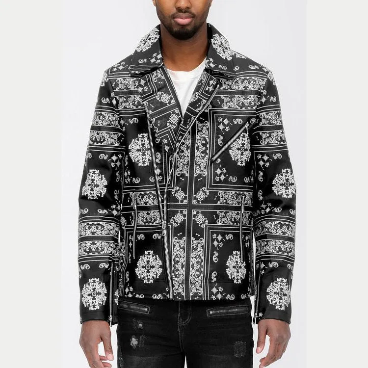Bandana Leather Jacket (2 Colors)