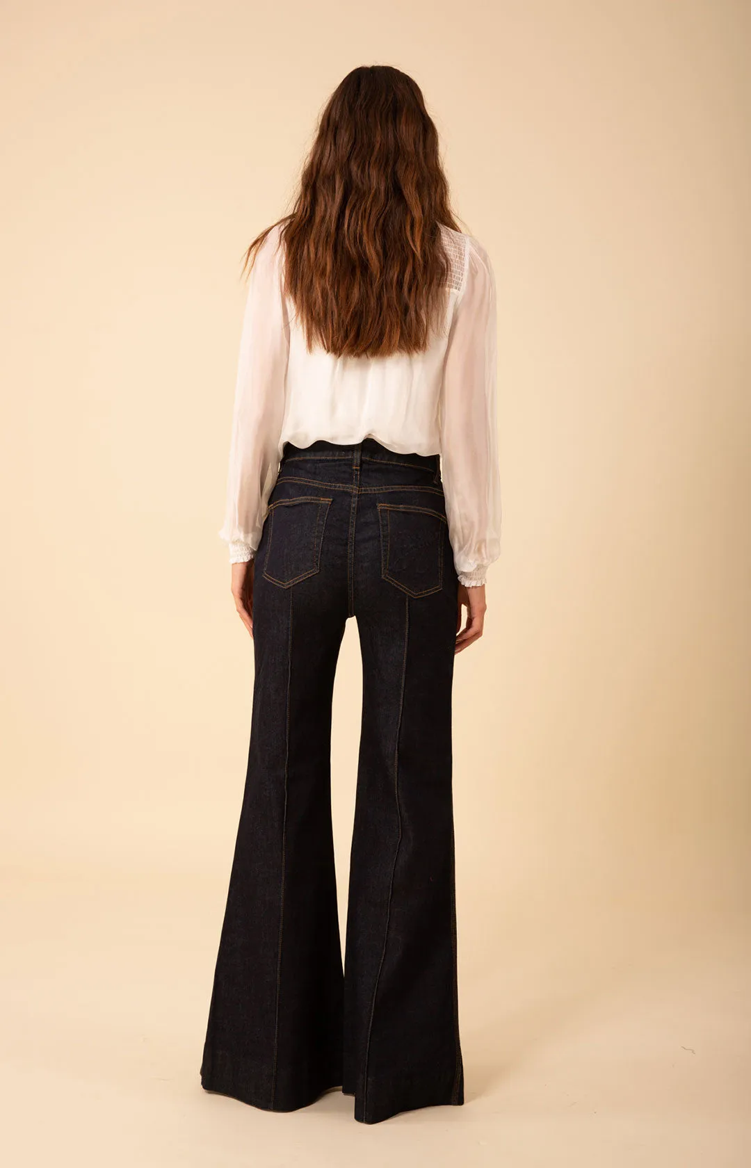 Blake Flare Leg Denim Trouser Made in California