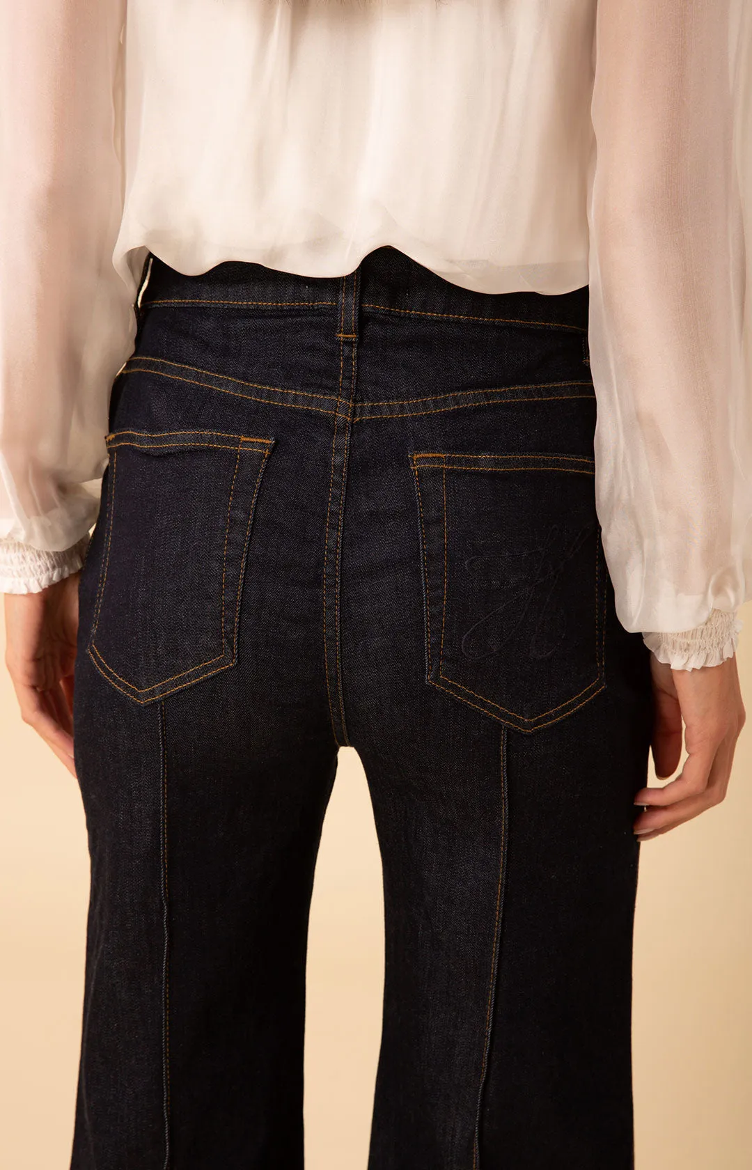 Blake Flare Leg Denim Trouser Made in California