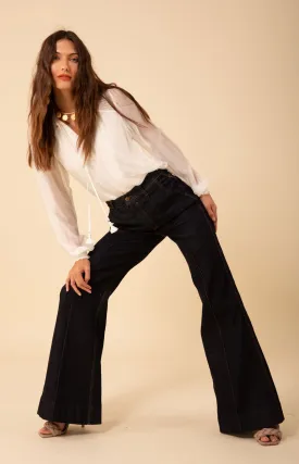 Blake Flare Leg Denim Trouser Made in California