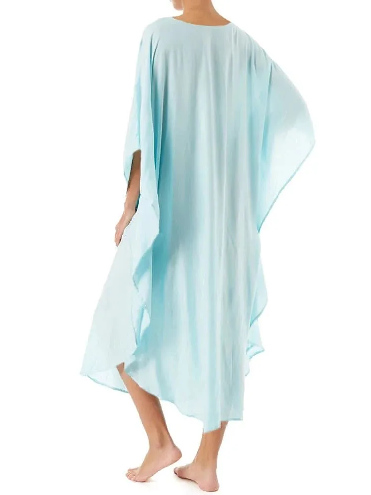 Bohemian Maxi Dress in Floral Pattern - Comfortable and Trendy Cotton Dress