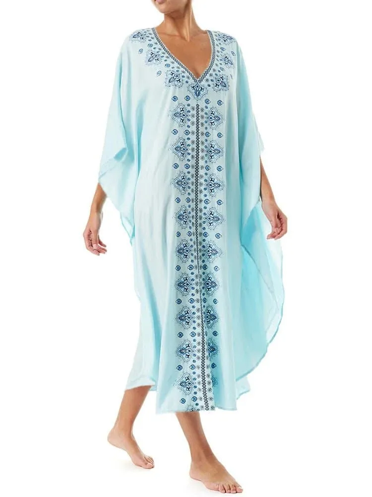 Bohemian Maxi Dress in Floral Pattern - Comfortable and Trendy Cotton Dress