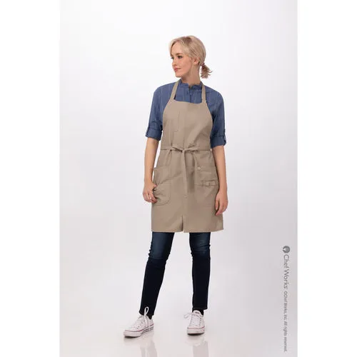 Chef Works ABN03KHA0 Bib Apron