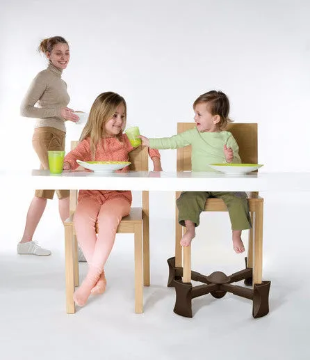 Chocolate - KABOOST Booster Seat - Goes Under the Chair
