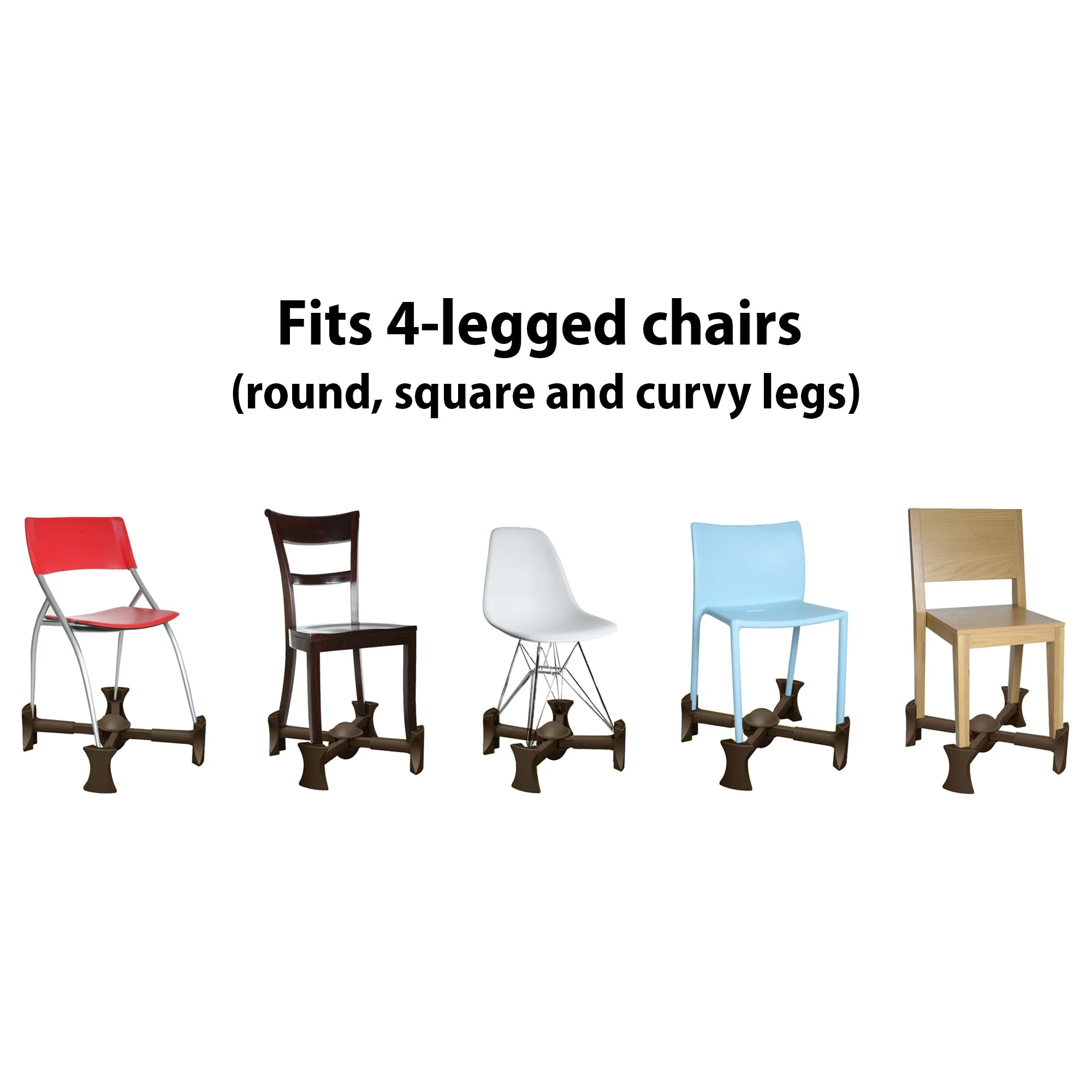 Chocolate - KABOOST Booster Seat - Goes Under the Chair