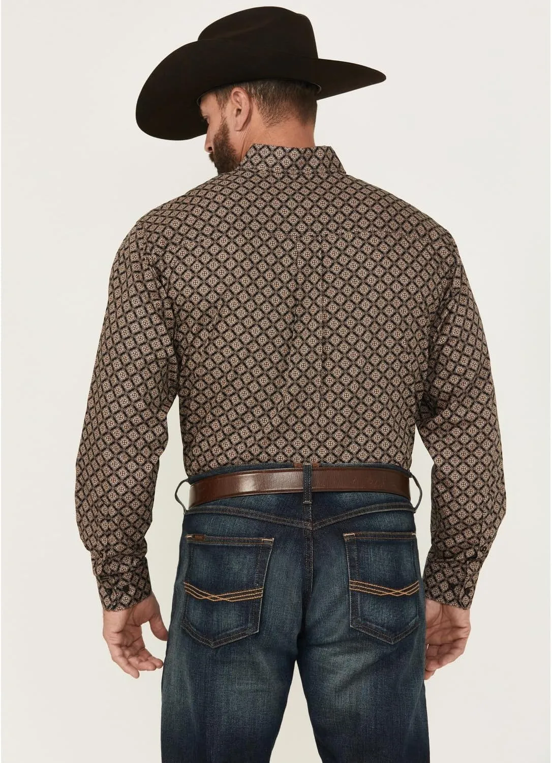Cinch Men's Classic Button-Down Western Shirt Navy Paisley Print