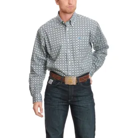Cinch Men's Dark Steel Blue Geo Western Shirt