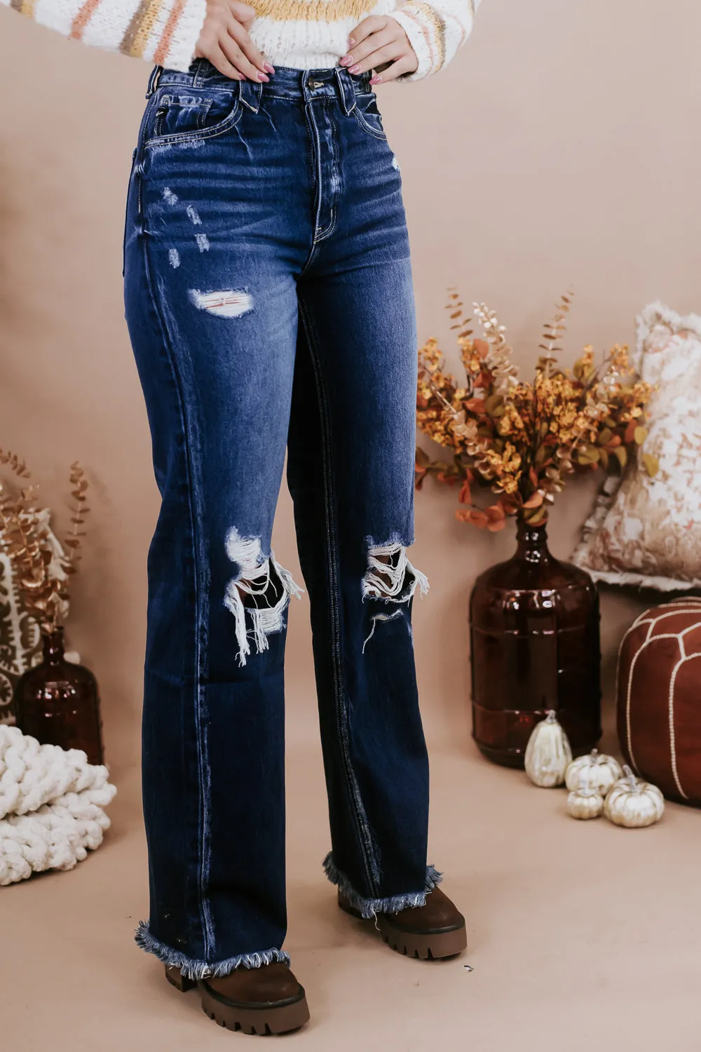 Colton 90's Flare Jean, Dark KANCAN