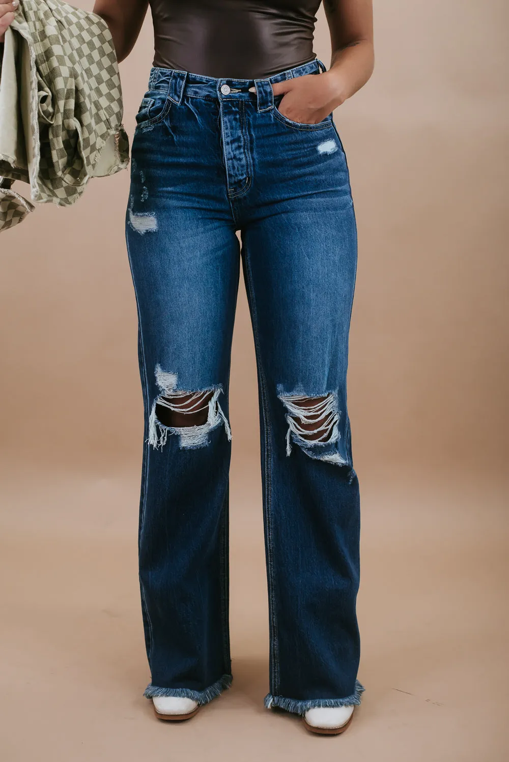 Colton 90's Flare Jean, Dark KANCAN