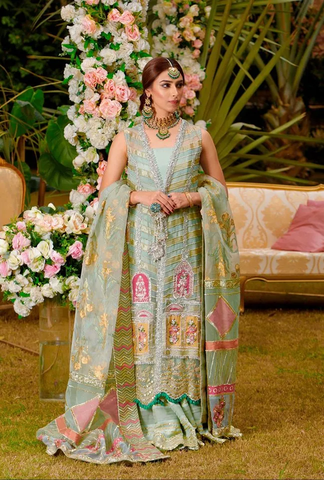 Crimson Luxe by Saira Shakira – Wedding Collection 2019 – D1-A Chata Patti - Mint