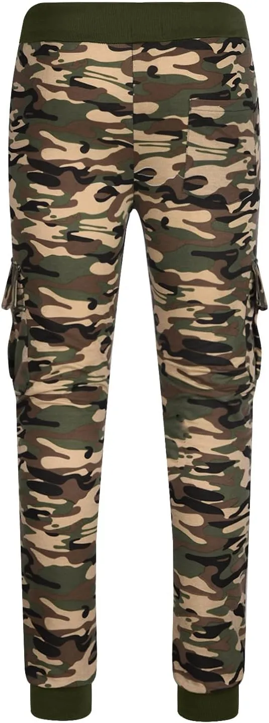 Ctreela Men's Plus Size Skinny Joggers Multi-Pockets Athletic Workout Pants Gym Training Slim Fit Running Jogging Sweatpants