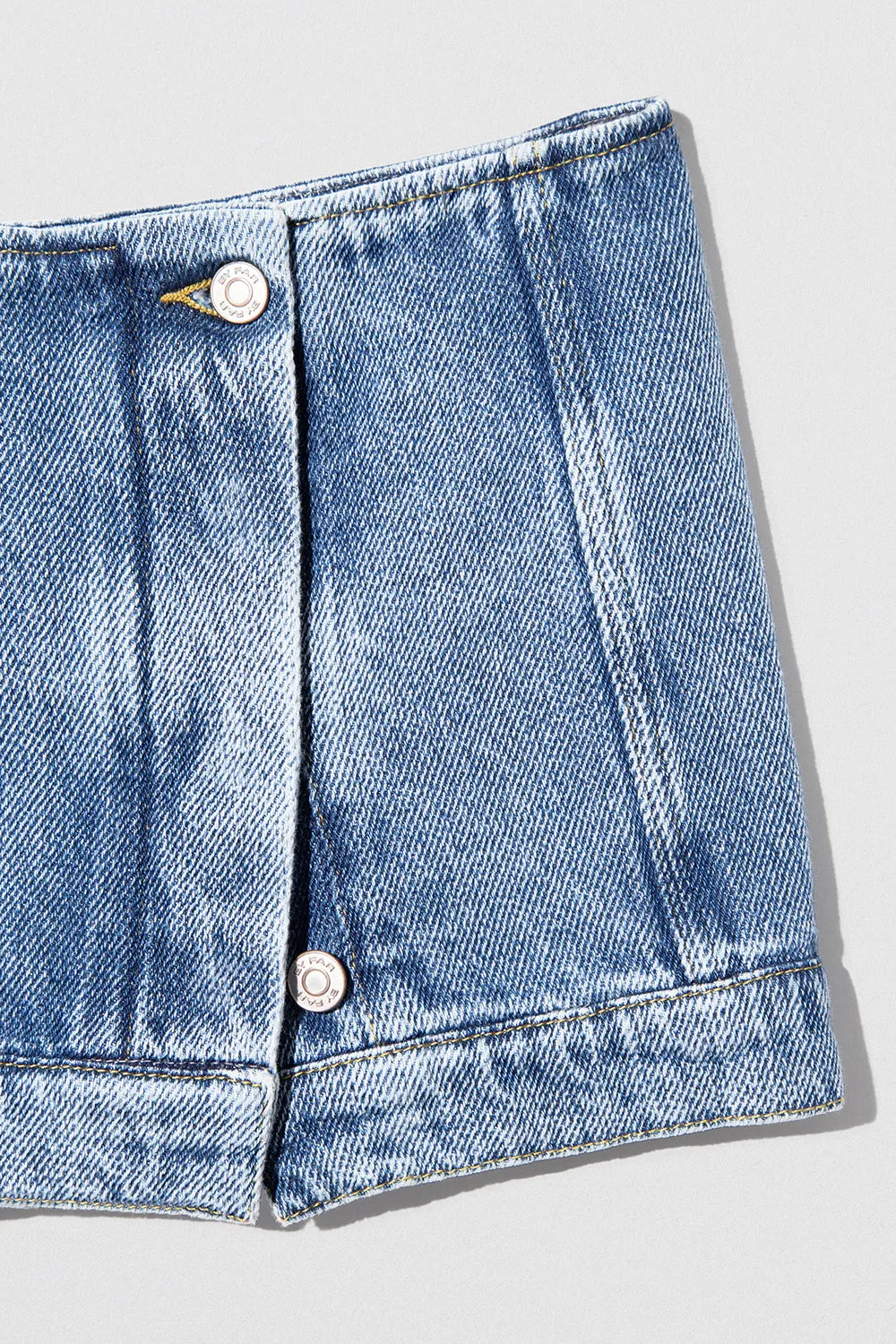 D Denim Mini Skirt Stone Wash Denim