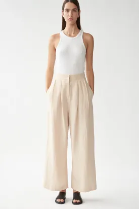DEBBIE PANTS - CREME - SILK/LINEN