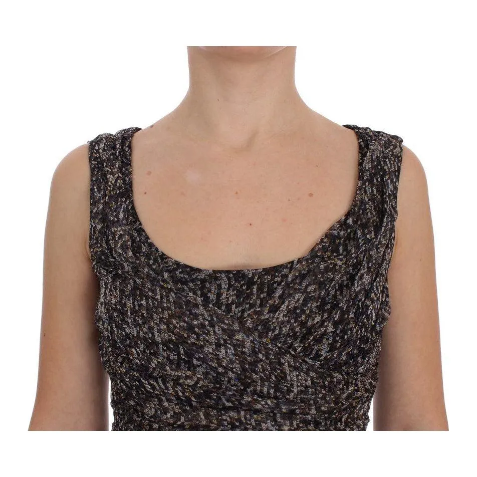 Dolce & Gabbana Glamorous Sequined Silk Full-Length Dress
