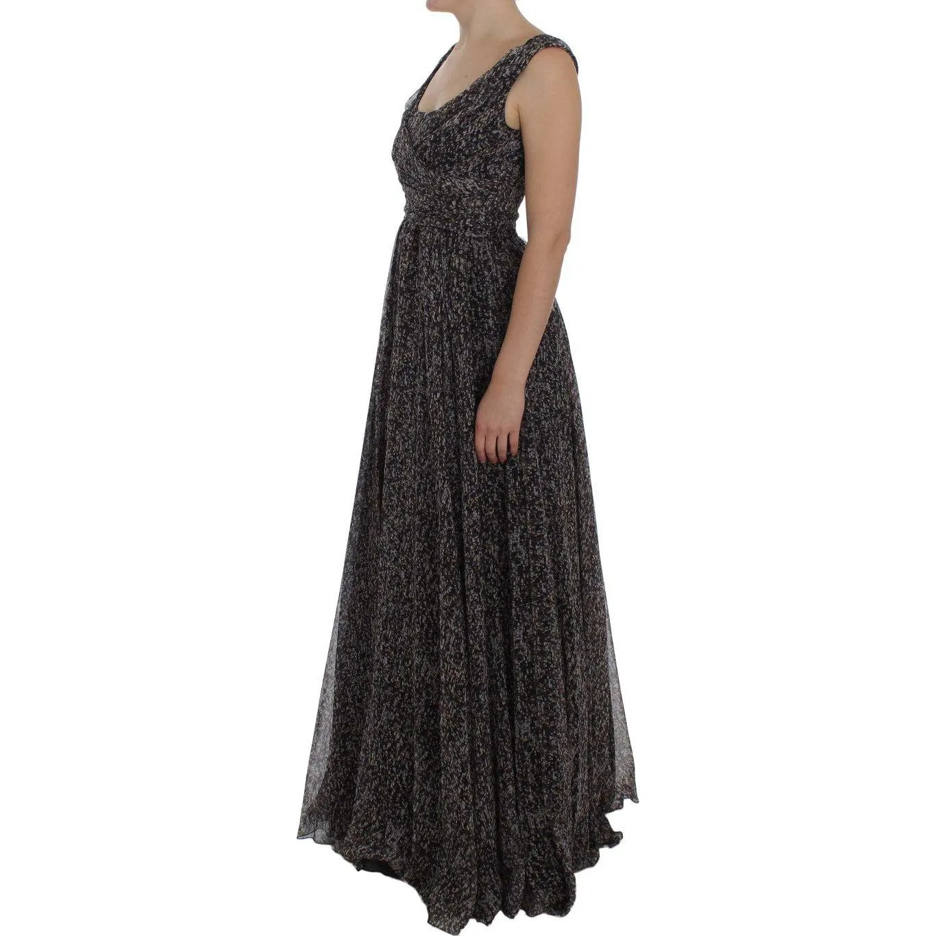 Dolce & Gabbana Glamorous Sequined Silk Full-Length Dress