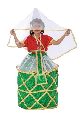 Fancydresswale Manipur Dance Costume for Girls – Traditional Manipuri Dance Dress