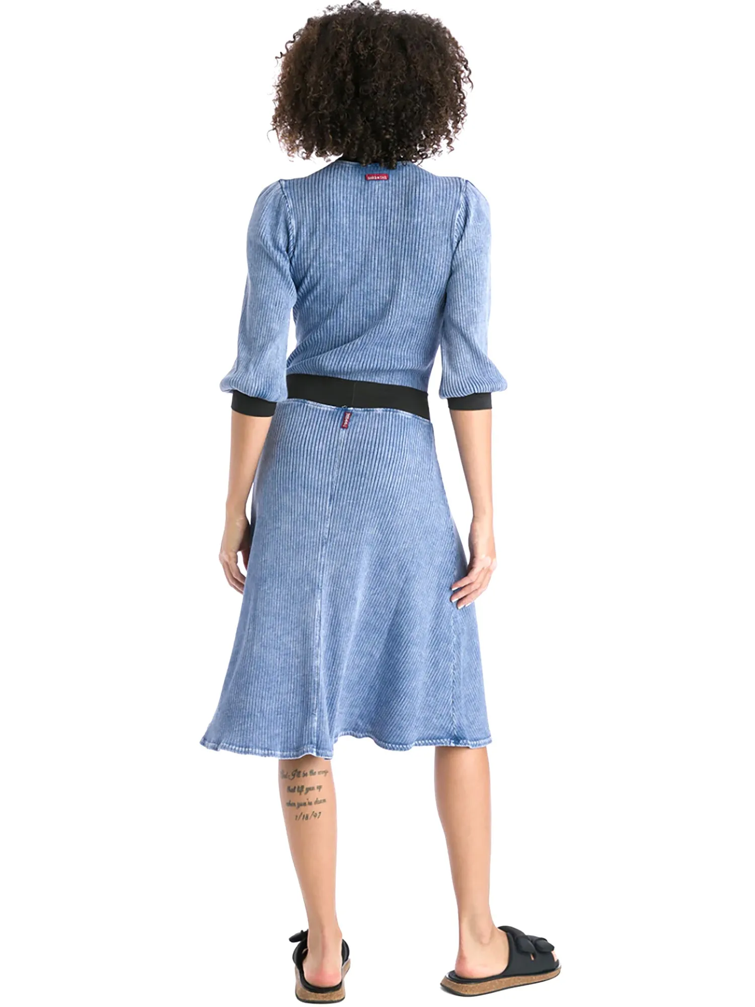 Hard Tail Wide Ribbed Skater Skirt CMR-04