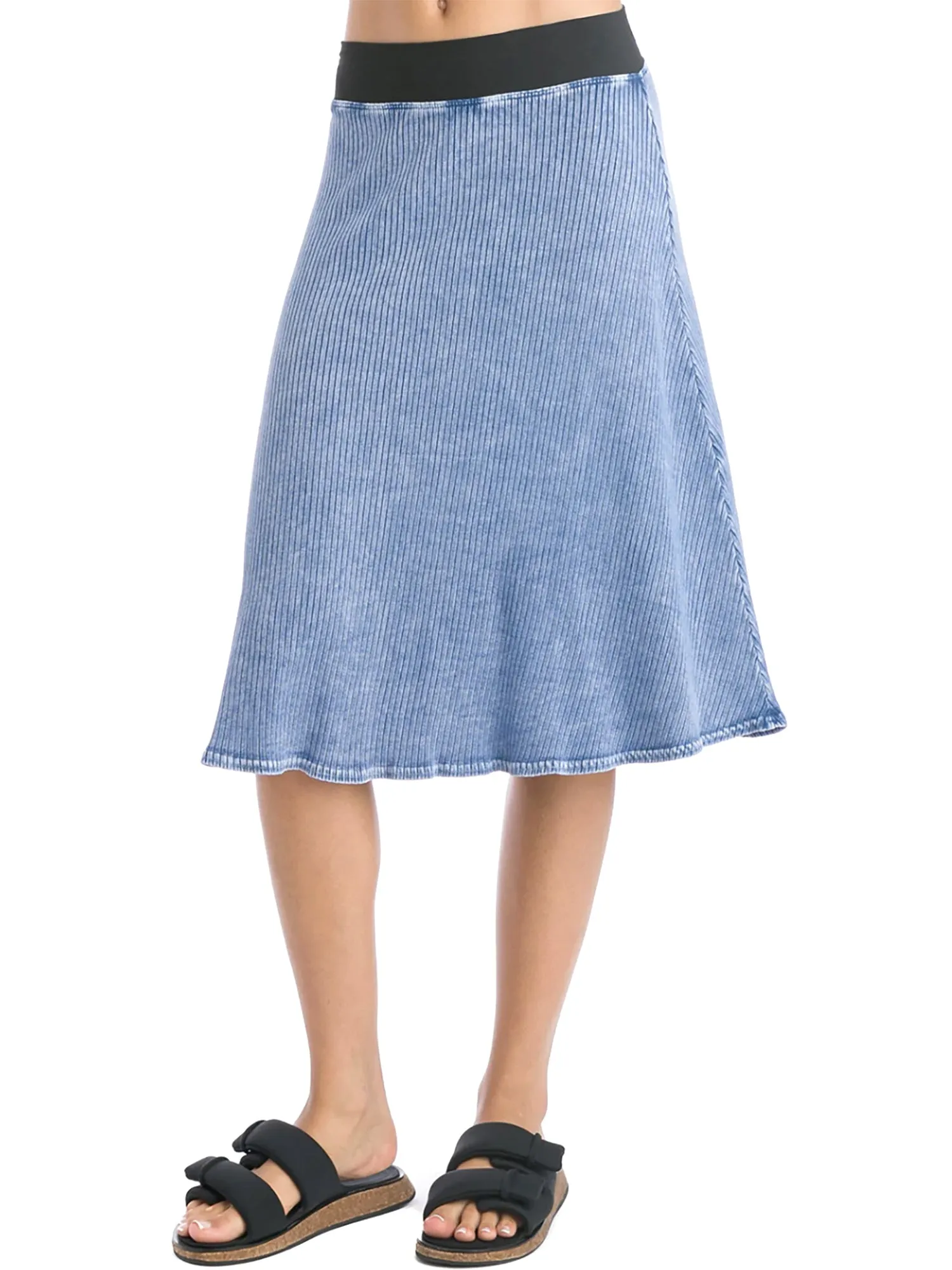 Hard Tail Wide Ribbed Skater Skirt CMR-04