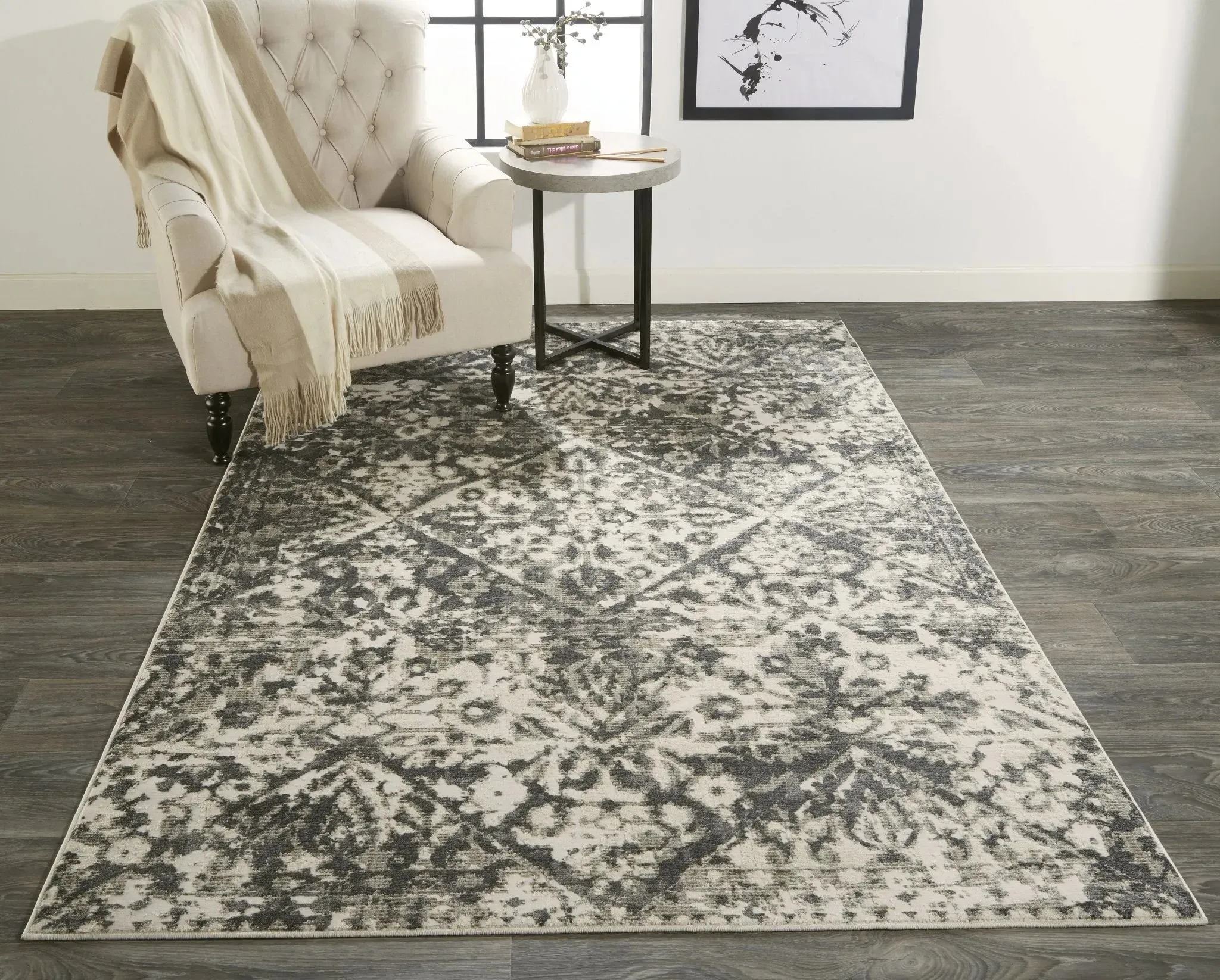 Kano 8643876F Charcoal/Ivory Rug