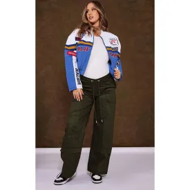 Khaki Elasticated Cargo Trousers