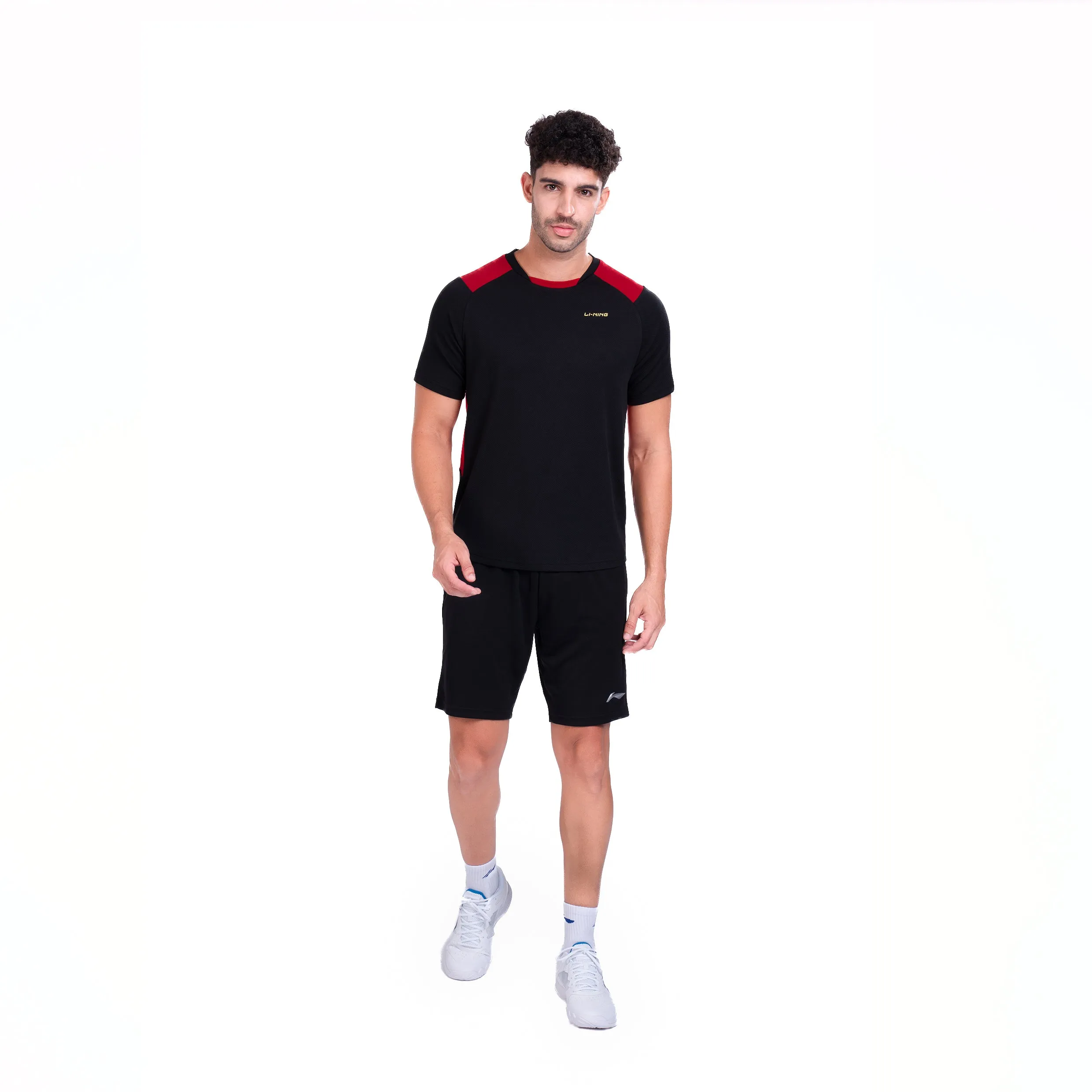 Li-Ning Flip Side T-Shirt (BLACK/RED ; S)