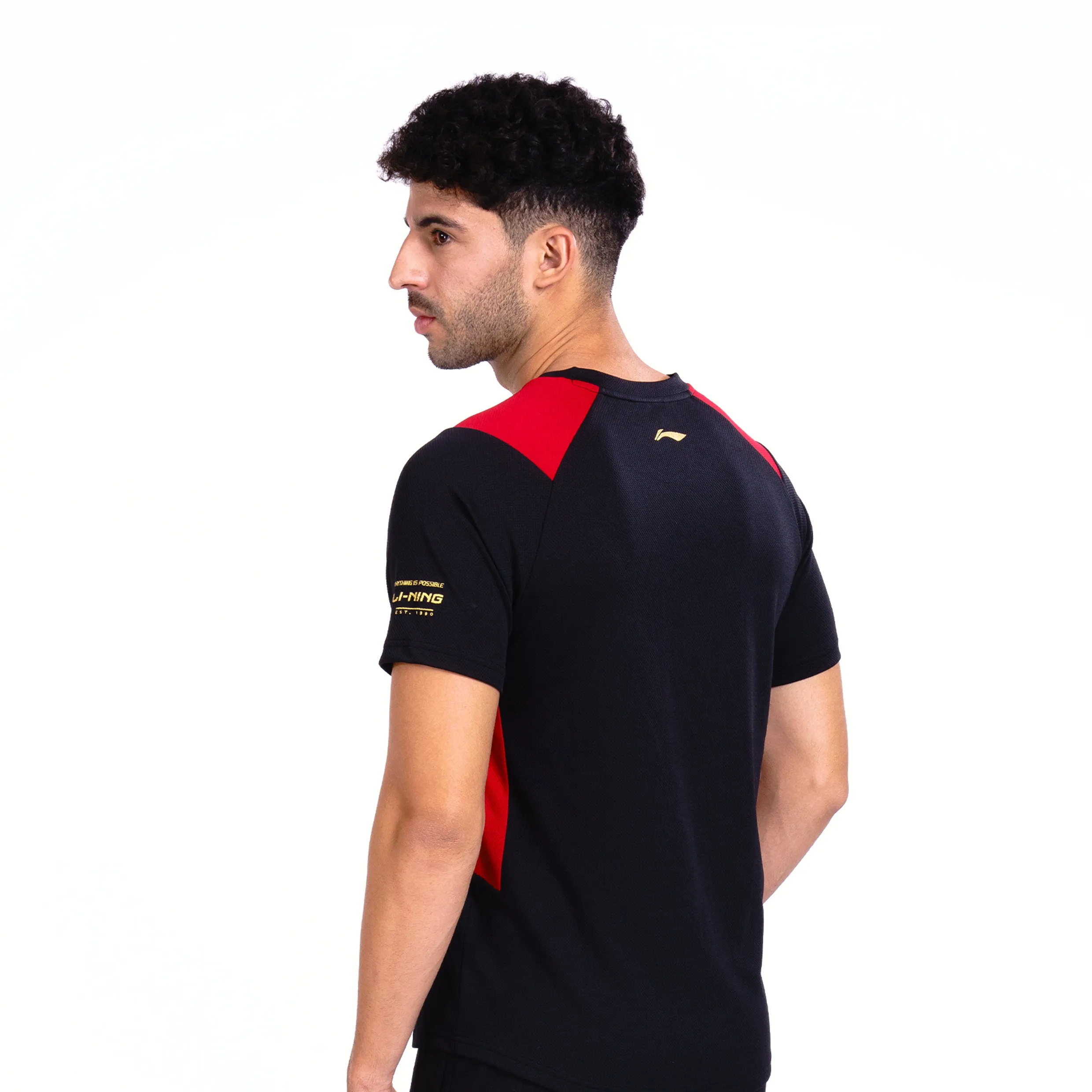 Li-Ning Flip Side T-Shirt (BLACK/RED ; S)