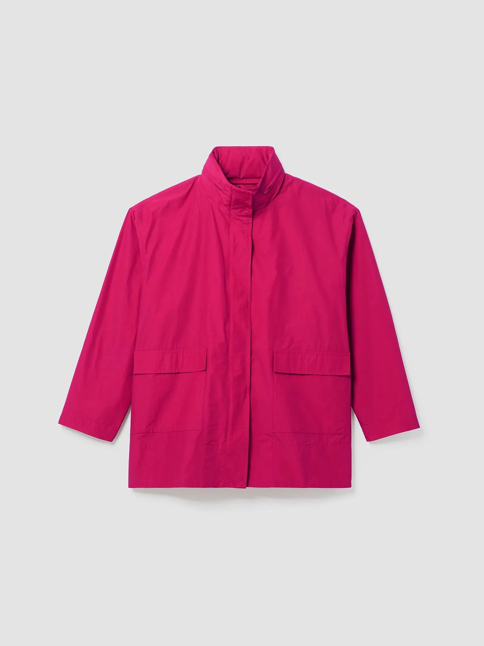 Light Cotton Nylon Stand Collar Jacket