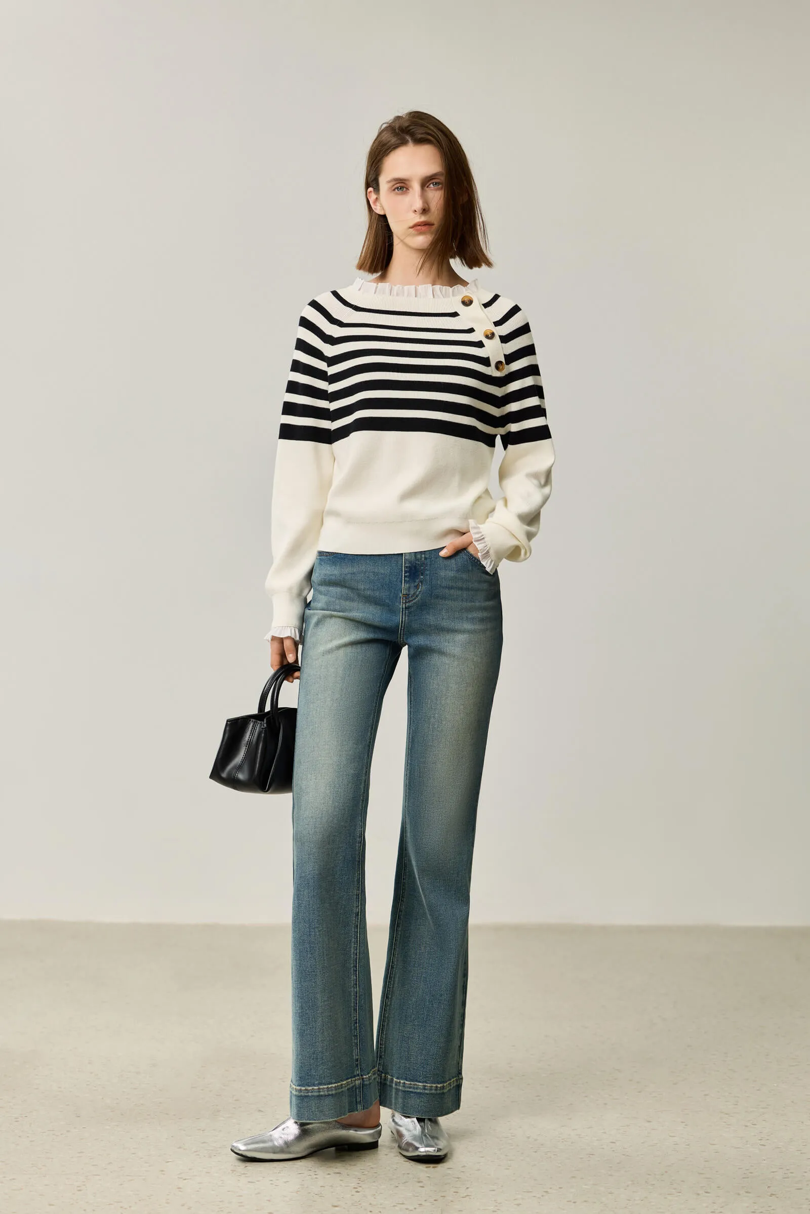 LILY French Relaxed Knit Sweater