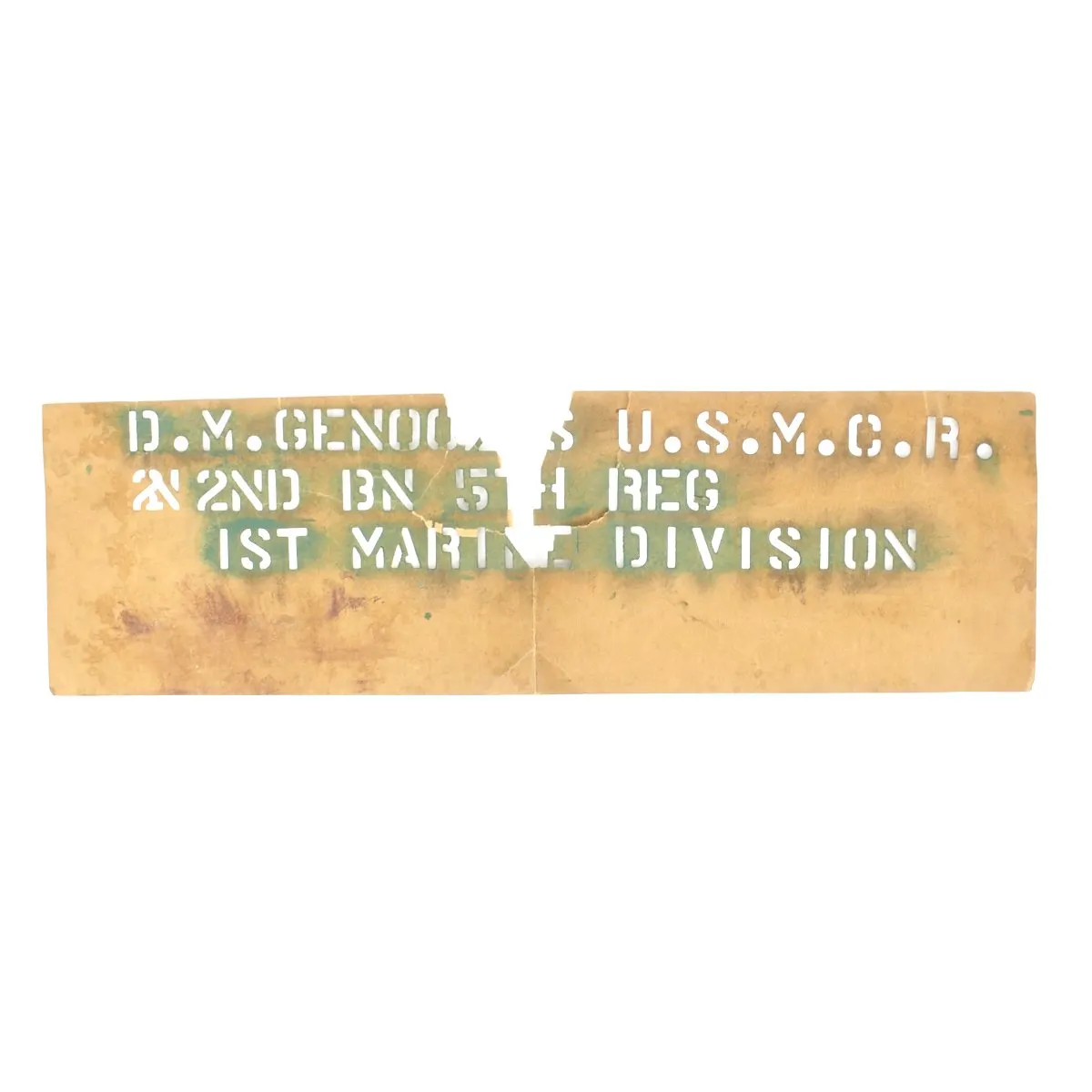 Original U.S. WWII USMC 1st Marine Division Named Grouping