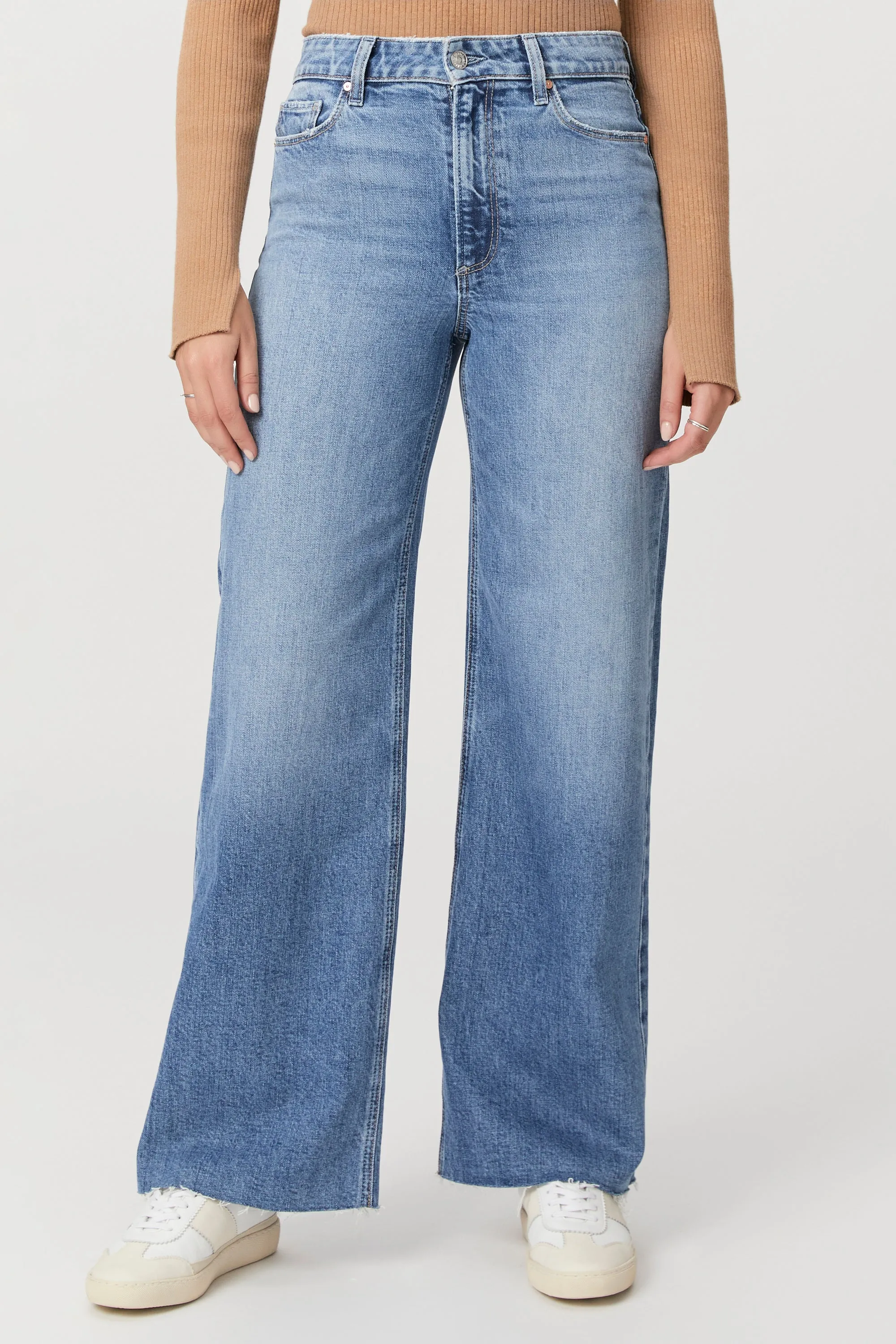 Paige Premium Denim - Anessa Jean w/ Raw Hem in Archives