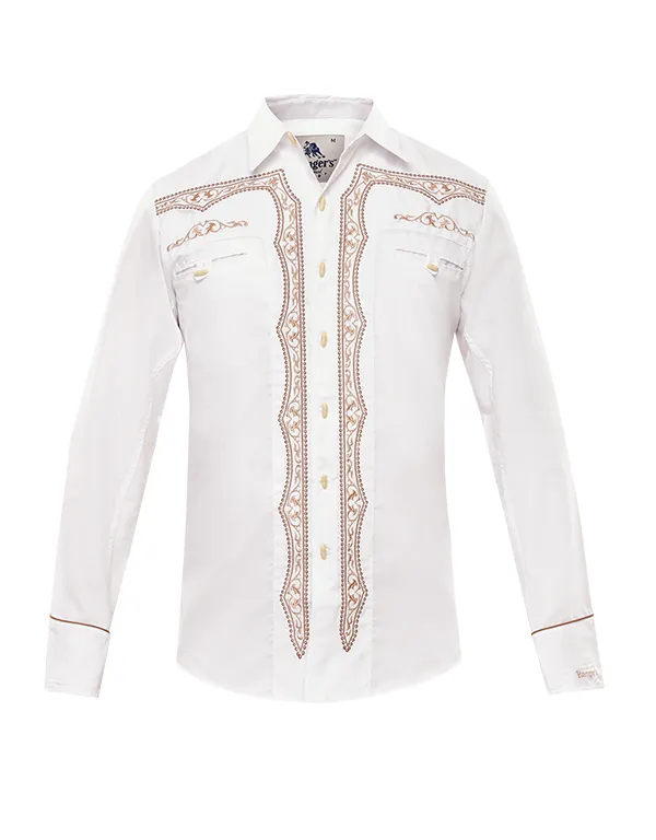 Ranger's Usa Men's White Charra Tarugos Shirt