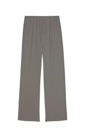 Scallop Cropped Simple Pant, Mushroom
