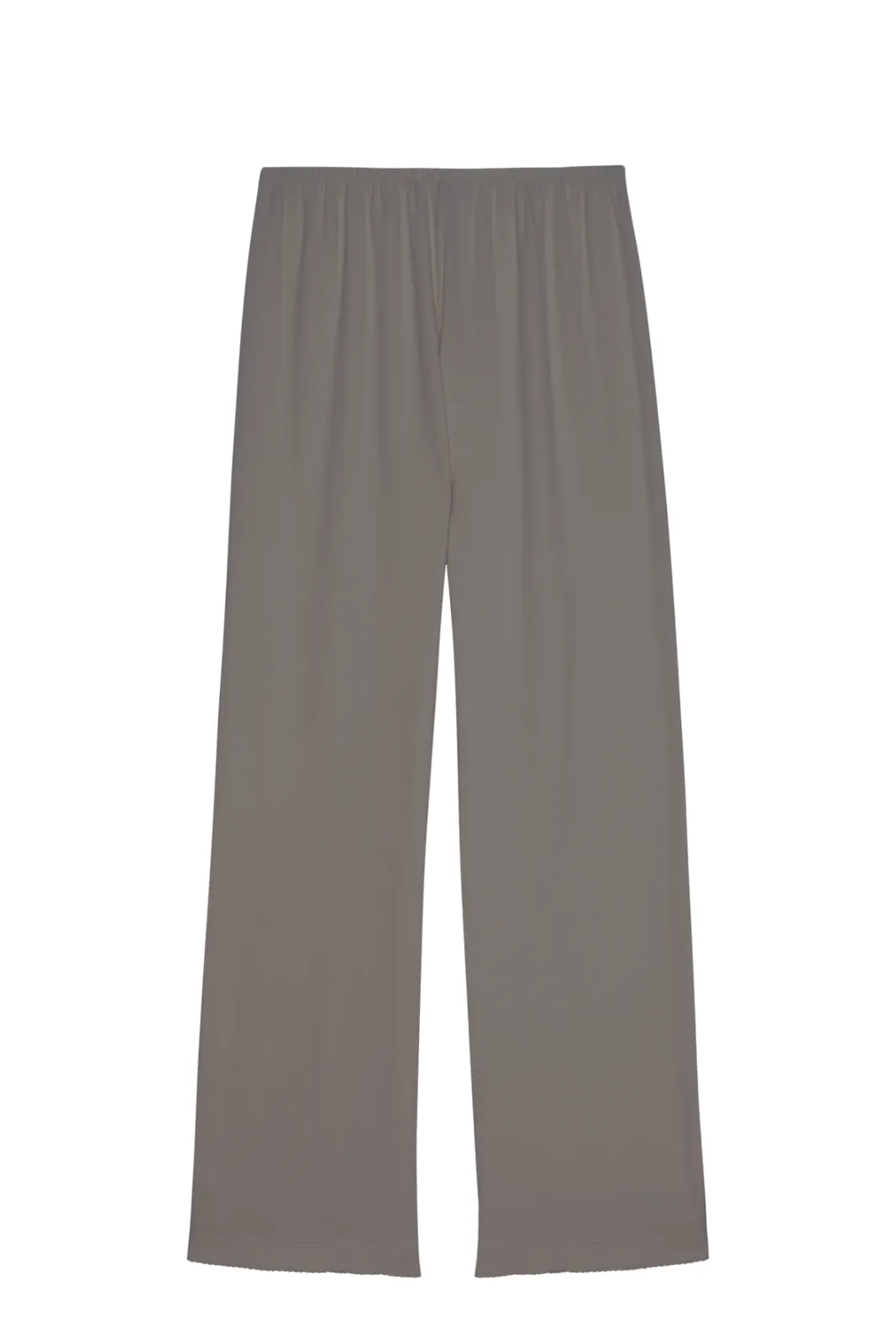 Scallop Cropped Simple Pant, Mushroom