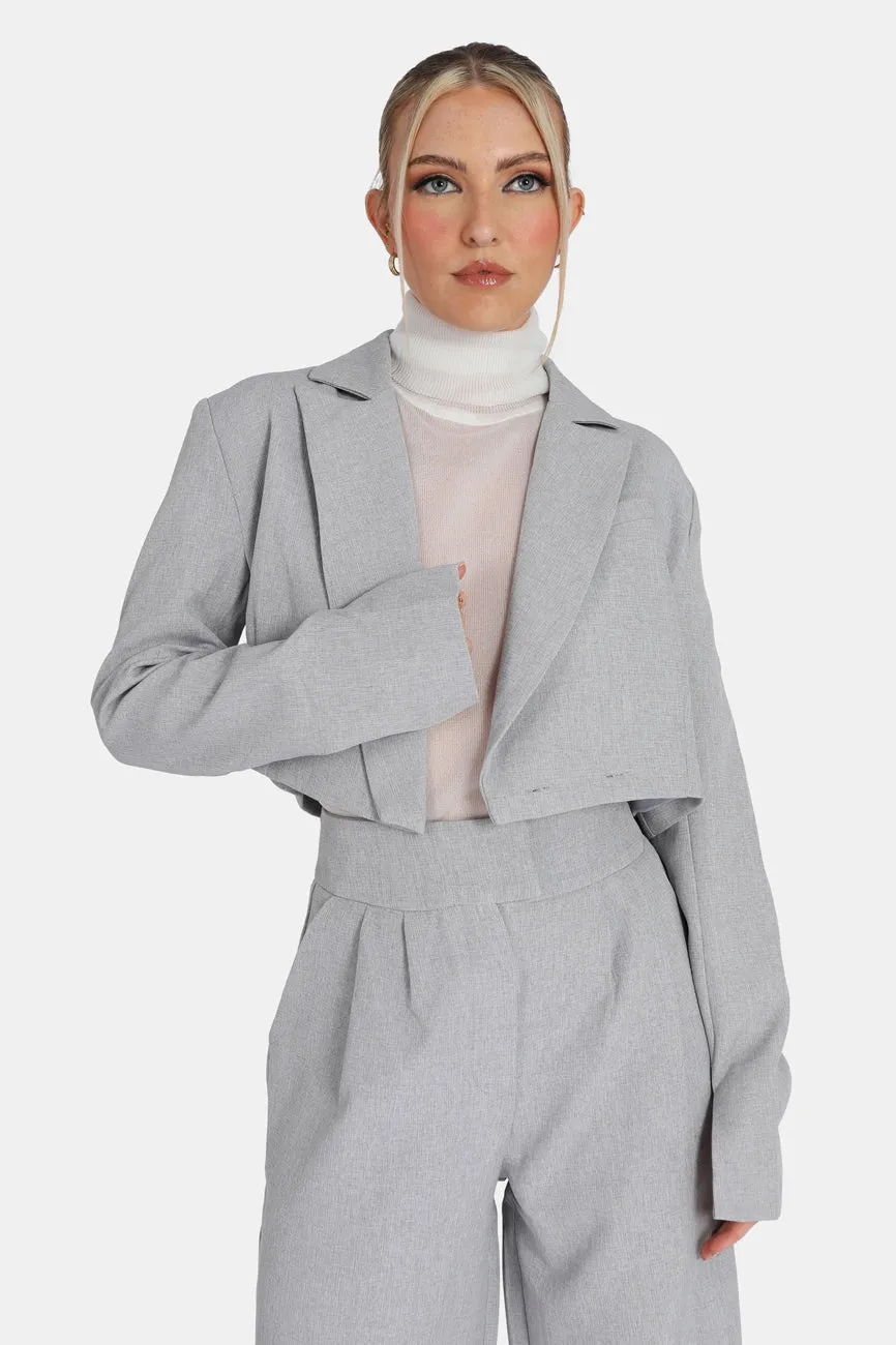 Tailored Premium Wide Leg Trouser Grey