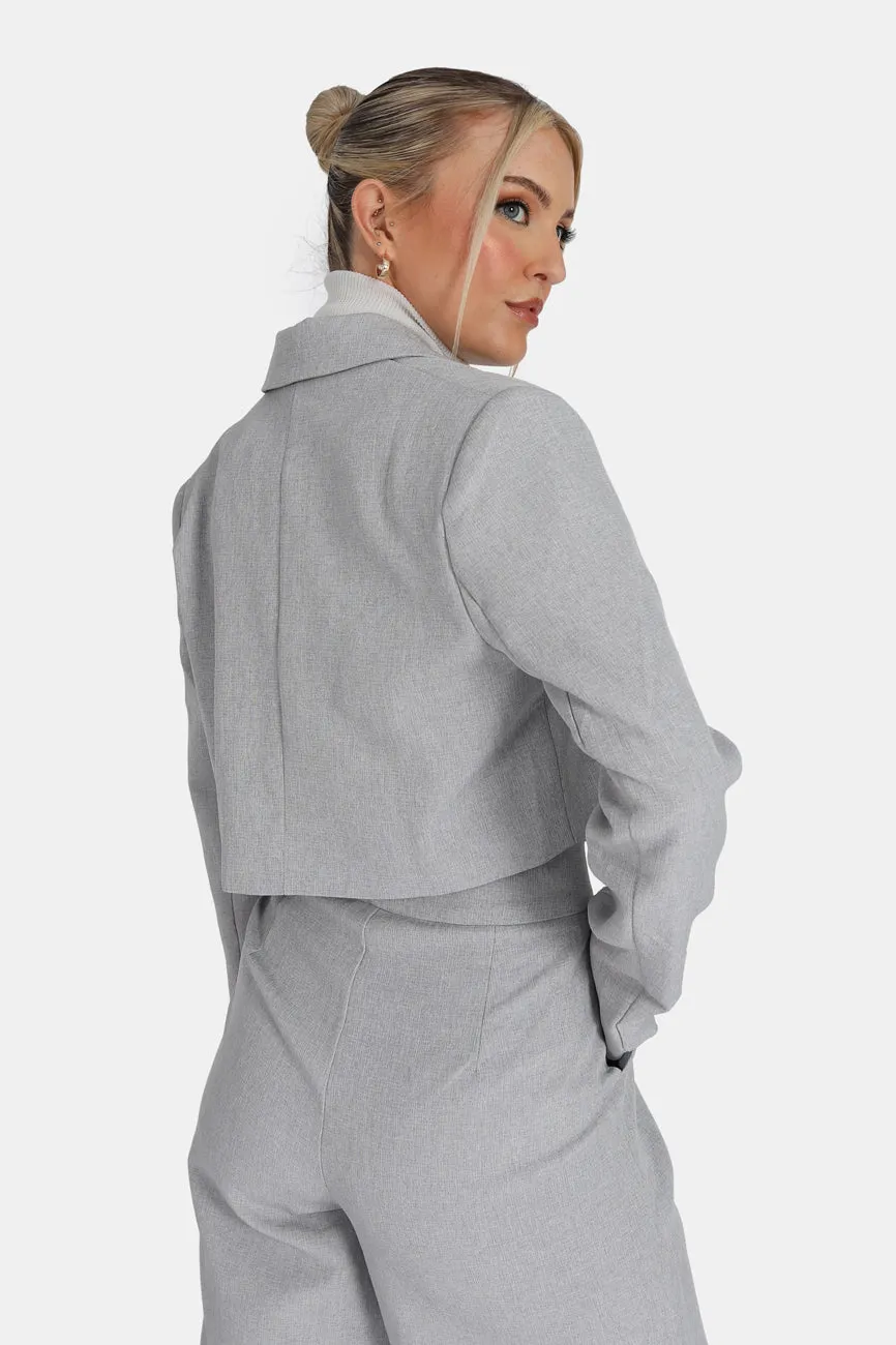 Tailored Premium Wide Leg Trouser Grey