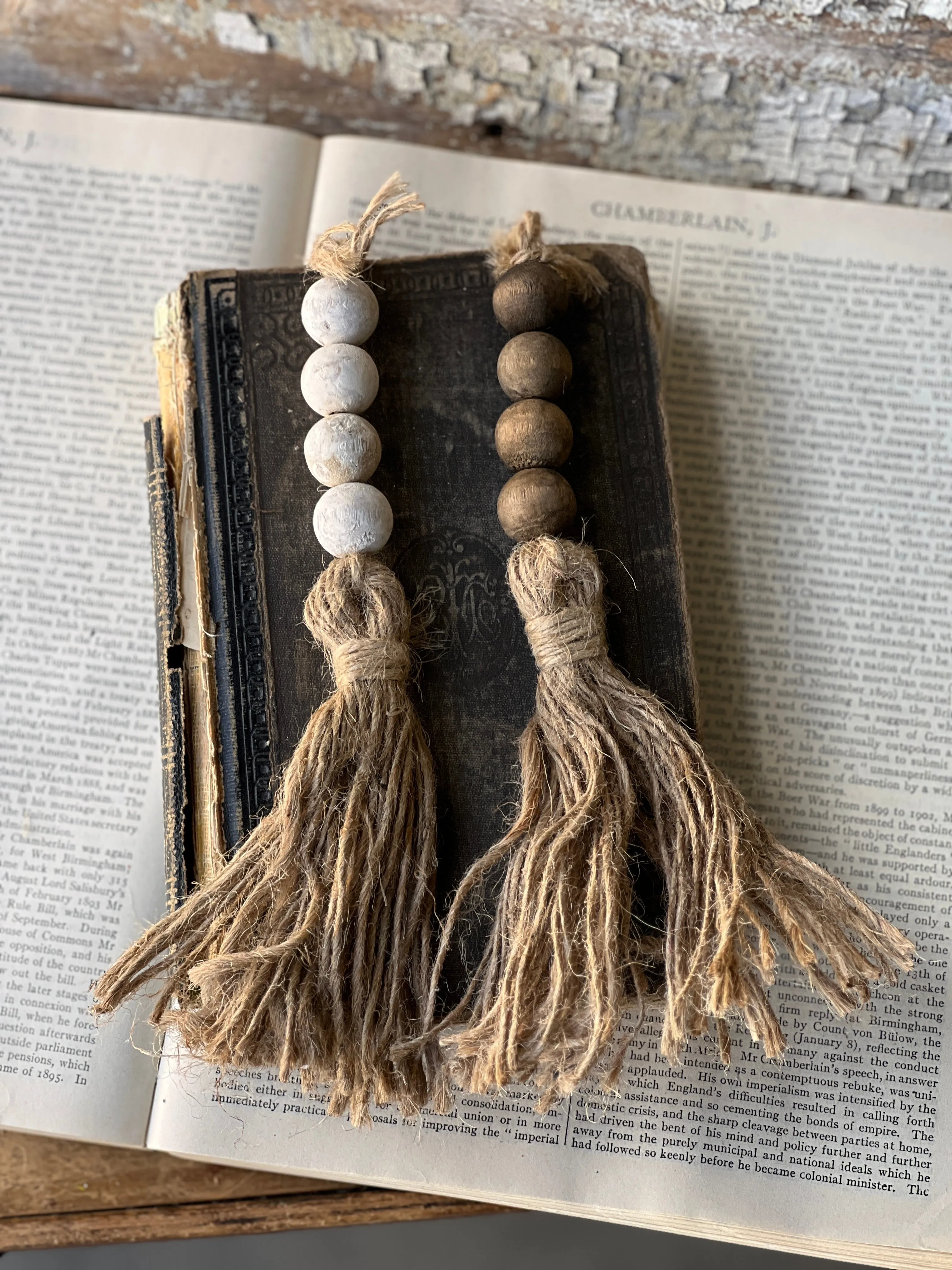 Tassel Tied Ornament | 13" | Natural